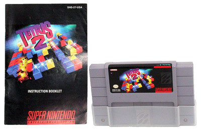 Tetris 2 (Super Nintendo Entertainment System, 1994) with manual
