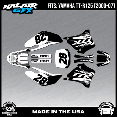 Graphics Kit for Yamaha TTR 125 (2000-2007) TTR125 Factory Series-White