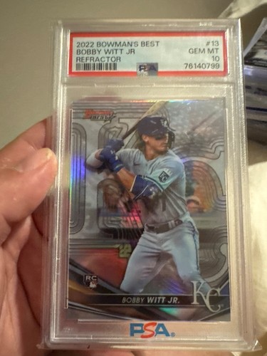 2022 Bowman's Best Bobby Witt JR. #13 PSA 10 Rookie Refractor Royals RC