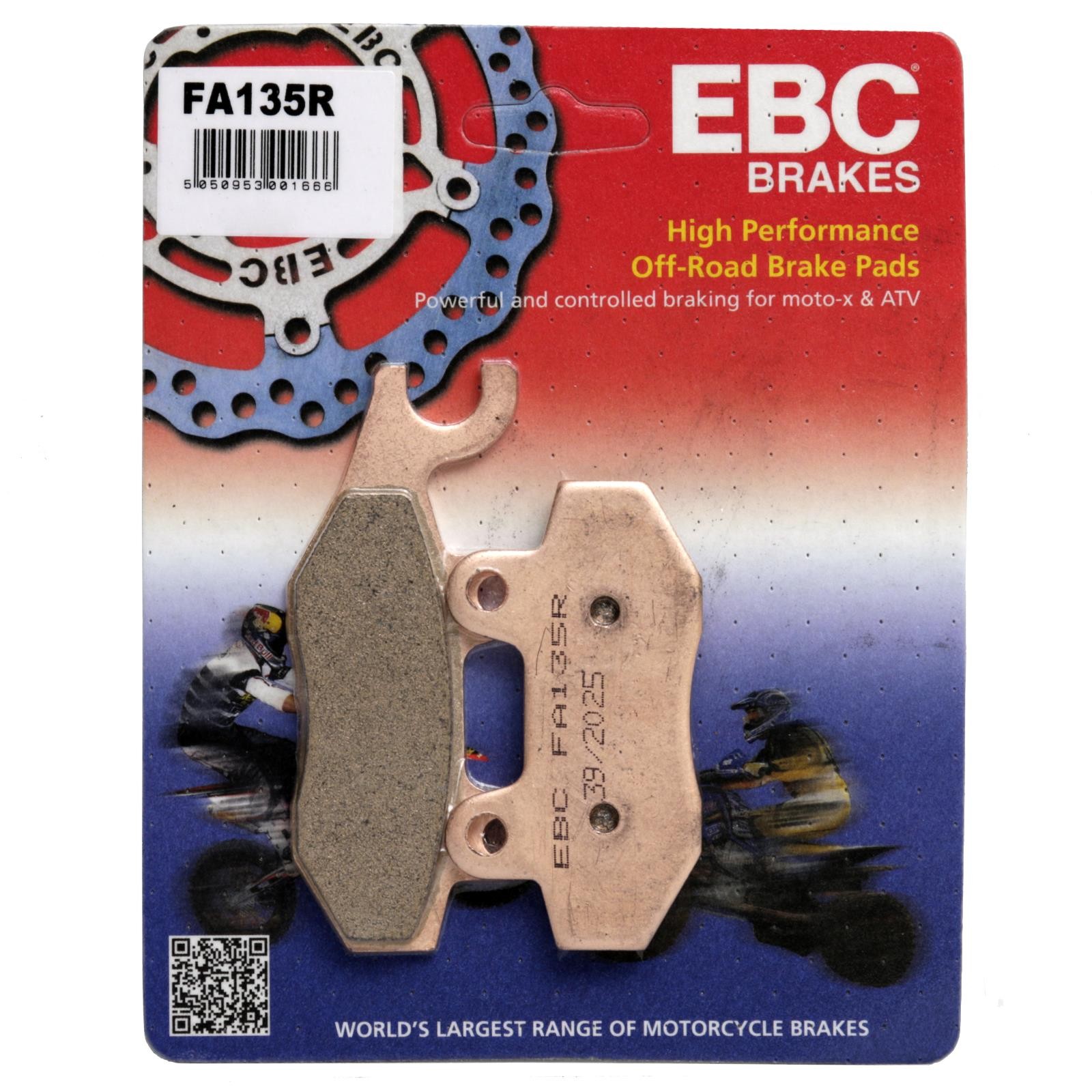 HUSQVARNA CR 125/250/360 92-94 EBC FA135R Heavy Duty Sintered Brake Pads Front
