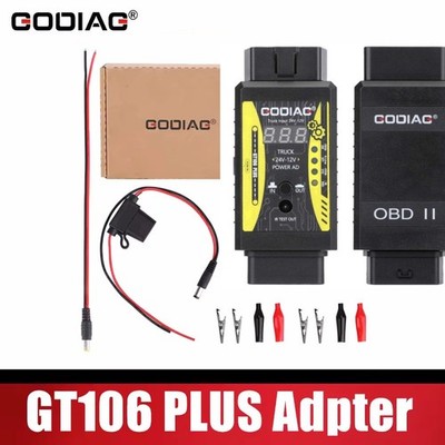 GODIAG GT106 PLUS 24V to 12V Heavy Duty Truck Adapter For Fuel Injector Clean