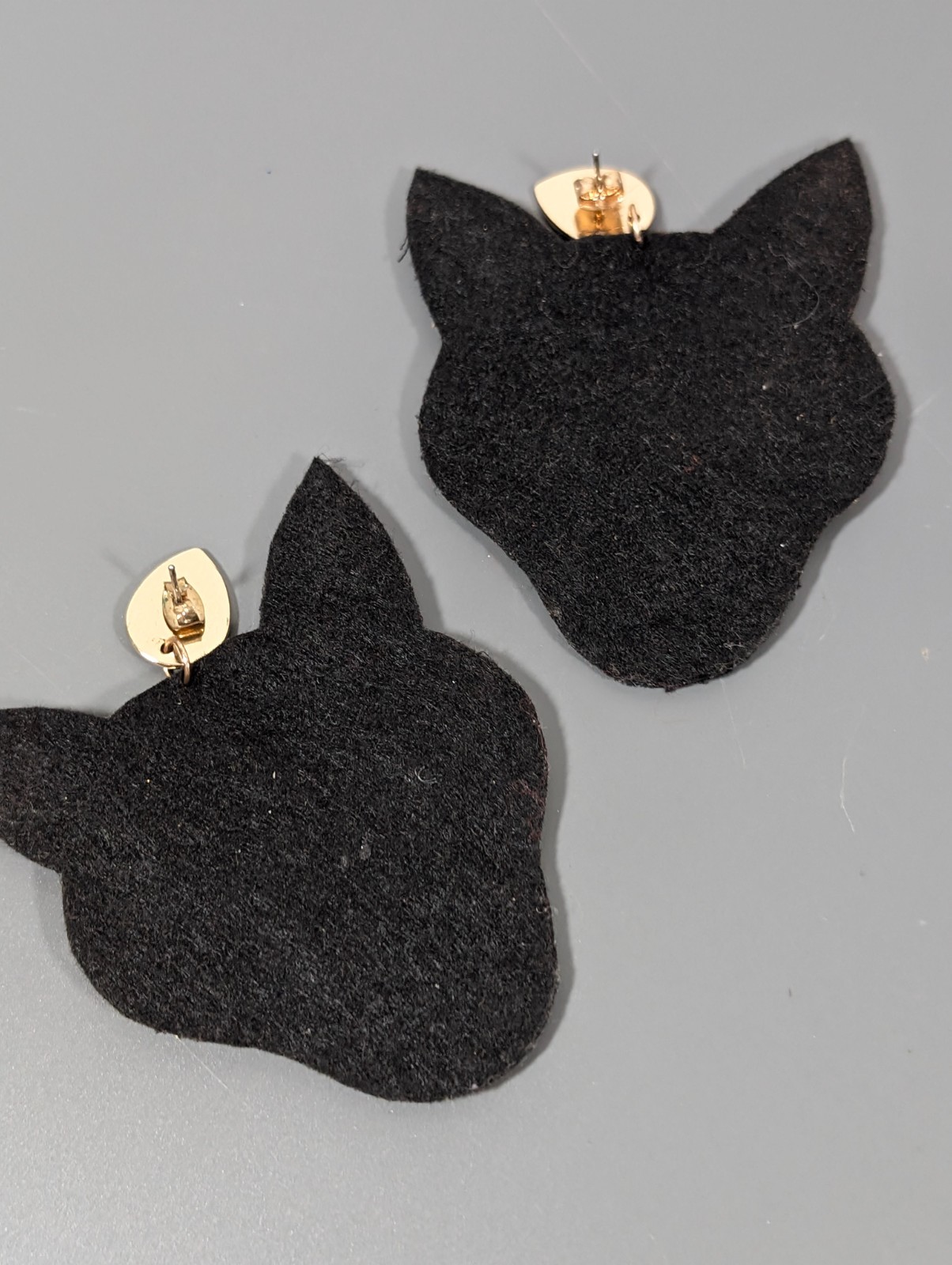 Beaded Leopard Cat Large Statement Earrings Dangl… - image 7