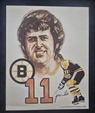MIKE SHAKY WALTON VINTAGE ORIGINAL LITHOGRAPH T.J.B. ENTERPRISES BOSTON BRUINS