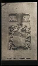 Foto-AK A. Stockhammer: Hall, Verzierung am Rathaus 