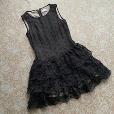 Red Valentino Silk Chiffon Dress 38 Black