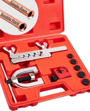 Brake Line Double & Single Flaring Tool Kit with Tubing Cutter, Line... 