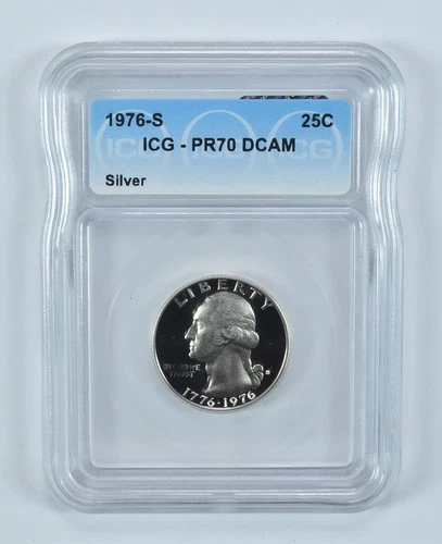 1976-S Washington Quarter Silver PR70 DCAM ICG *5242