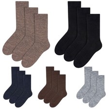 Steven - 3 Paires Homme Chaussettes Laine Alpaga Randonnée Chaudes