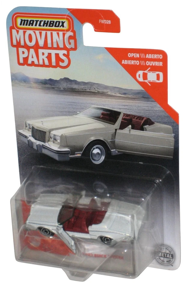1983 Buick Riviera Convertible White Matchbox Moving Parts MB1149 1/64 GTT19 - Image 2 of 3