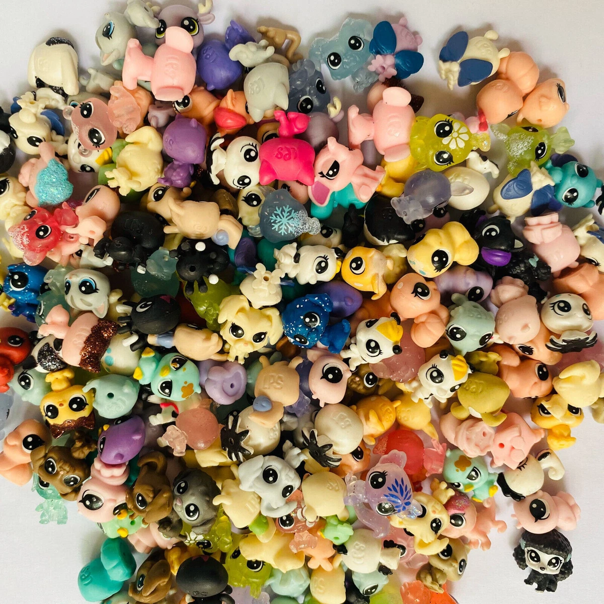 Random 20PCS Original Littlest Pet Shop Mini LPS Animals Dog Cat 0.5Figure  Toys