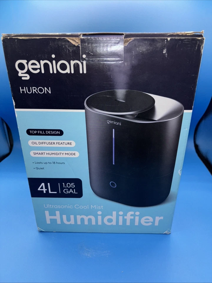 GENIANI Top Fill 4L Cool Mist Large Humidifier Essential Oil Diffuser NIB - Image 4 of 4