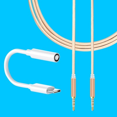 2in1 High Rate Type C to 3.5mm Audio Jack Adapter Cable f Huawei P20/P20 Pro USA