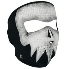 Zan  Full Mask Neoprene Gray Skull Glow in th...