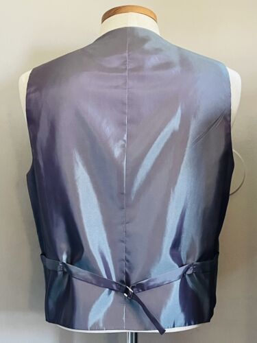 Men's Grey / Gray 3 PC 2 Button Slim-Fit 42 R Suit W/Matching Vest / 36 R Pants - Picture 4 of 13