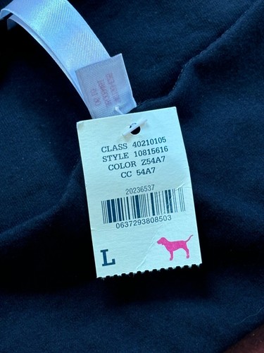 New Victoria's Secret PINK RARE Black Low Rise Cheeky Bikini Panties Size Large - Picture 6 of 6