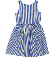 Image of Ralph Lauren girls navy & white striped cotton dress 2Y - Girl NEW