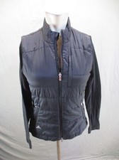 ADIDAS CLIMALITE Size XS Womens Black Full Zip Stand Collar Insulated Jacket 974