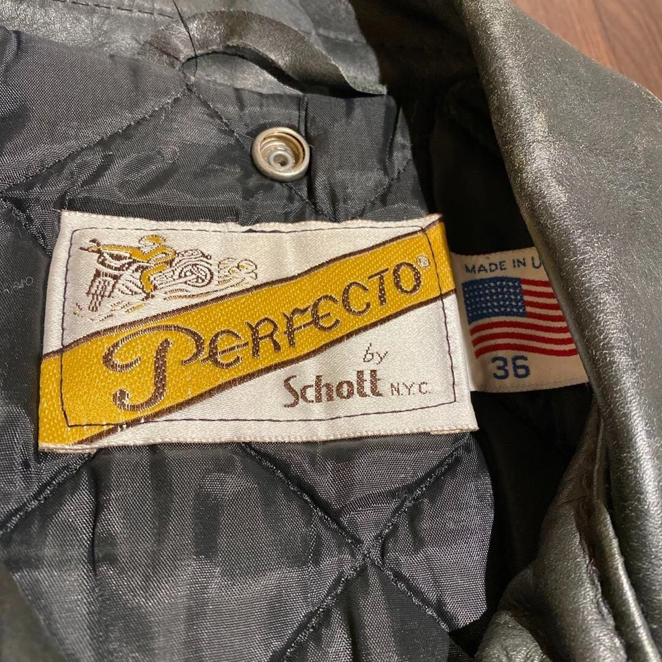 Schott Leather Jacket Double Riders Outerwear Apparel Fashion 80s-90s PERFECTO - Image 2 of 4