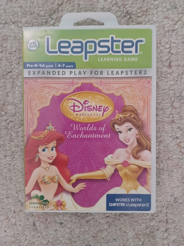 LeapFrog Leapster Disney Princess Worlds of Enchantment Game - Complete