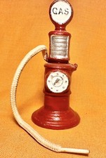 ANTIQUE VTG 1920s ARCADE CAST IRON 4.25" RED METAL GAS PUMP EX COND