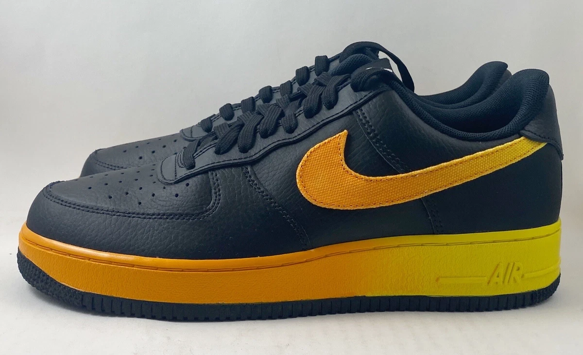 Nike Air Force 1 Low 07 LV 8 Black Orange Peel CJ0524-001 Men's Size 9