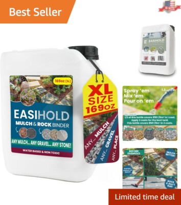 Long-Lasting Gravel Glue for Mulch and Rock Binding - Easy Application, 5L Size