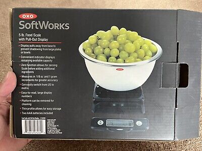 OXO SOFTWORKS 2126900 5LB FOOD SCALE WITH PULL-OUT DISPLAY NEW
