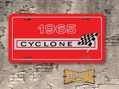 Mercury Comet Cyclone Booster License Plate Red