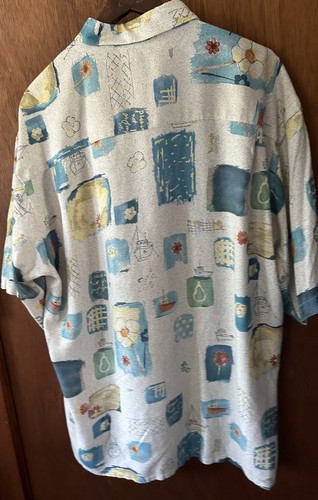 Riscatto Shirt Mens XL Retro print Button Down short sleeve Made In Italy NWT - Picture 6 of 8