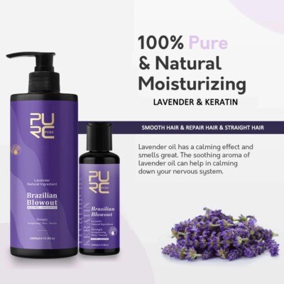 PURC Lavender Brazilian Keratin Hair Treatment Cream Curly Hair Glättung