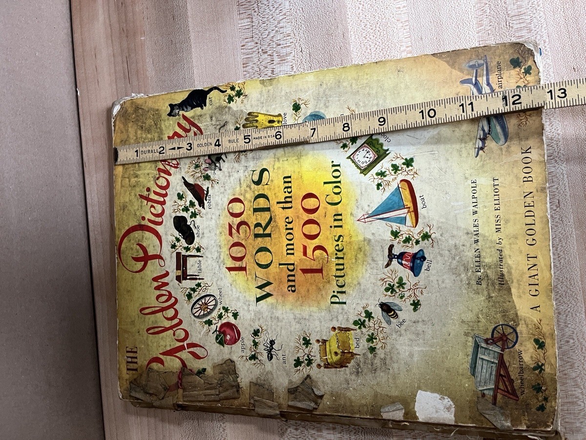 VINTAGE 1944 The Golden Dictionary Giant Golden Book~1030 Words