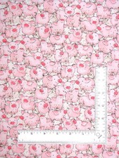 Farm Pig Fabric Pink Pigs Animals 42" WIDE Cotton Hi Fashion C6241 By Yard