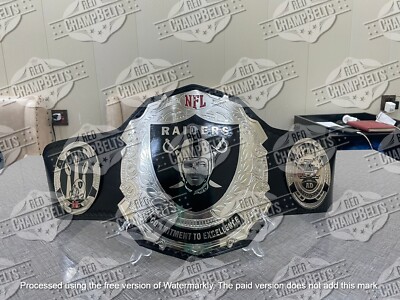 Las Vegas Raiders Championship Belt Adult Size 2mm Brass