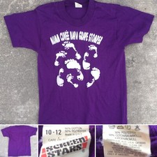 Vintage Mumm Cuvee Napa Grape Stomper T Shirt Kids 10 12 Single Stitch 80s thin