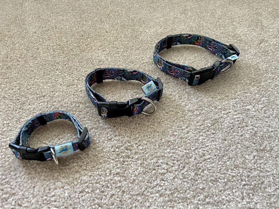 Medium Snap Dog Collar With Matching Leash, Paisley - Image 3 of 4