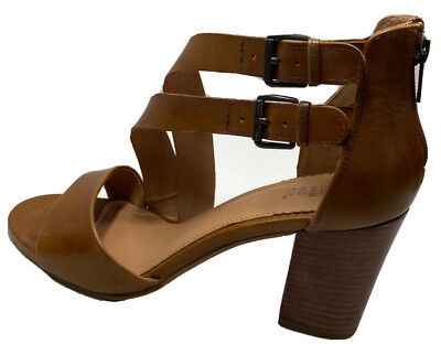 Crevo Tallulah Block Heel Sandals  Women's US 9.5  Color Chestnut