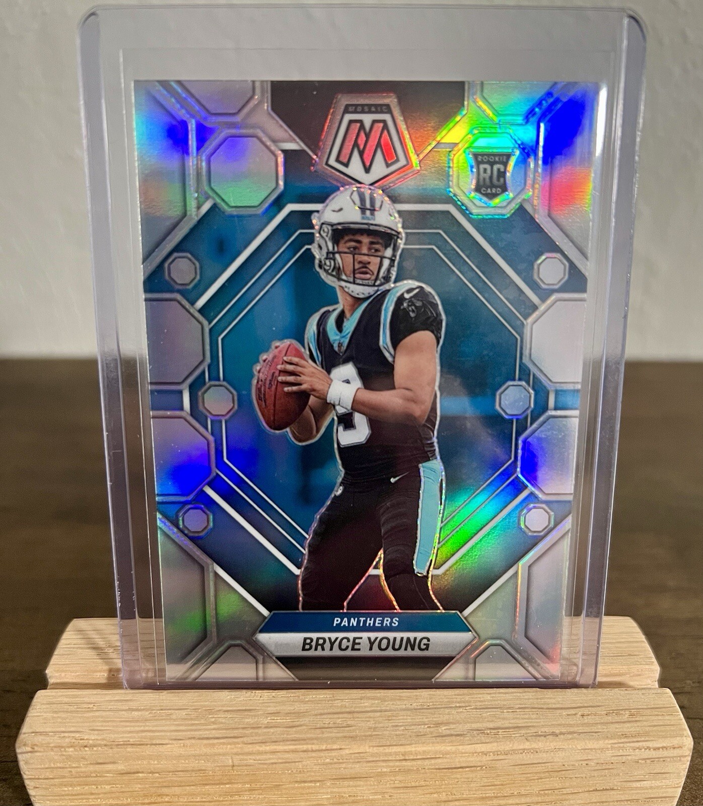 Bryce Young 2023 Mosaic True Silver Prizm #290 RC Panthers + Draft Picks Base
