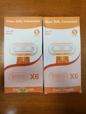 2 Boxes of 6 Refills: Bulimica 5 Blade Razor Refills - E7D