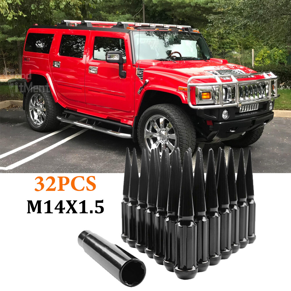 32 PCS M14x1.5 Spike Lug Nuts Wheel 4.4