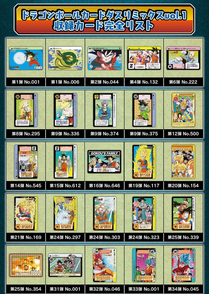 Premium BANDAI DRAGON BALL CARDDASS Remix Vol.1 | eBay
