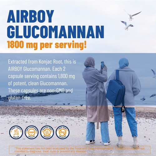 Glucomannan Konjakwurzelextrakt 1800mg - Gewichtsverlust Ergänzung, unterdrückt Appetit - Bild 5 von 13