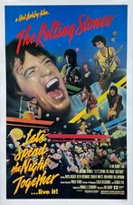 Rolling Stones Lets Spend The Night Together Movie Poster Original 1983 On Linen