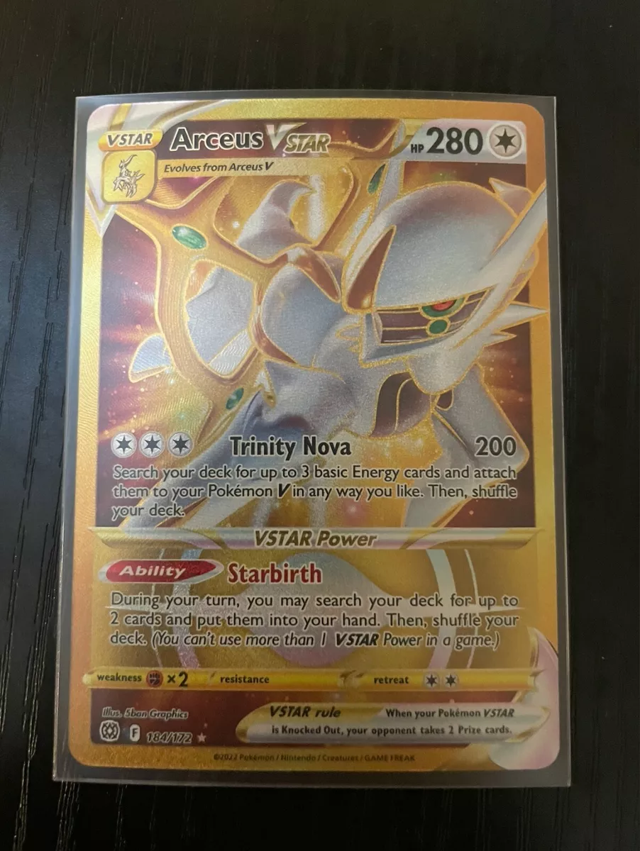 Secret Gold Arceus Vstar Pokemon Card