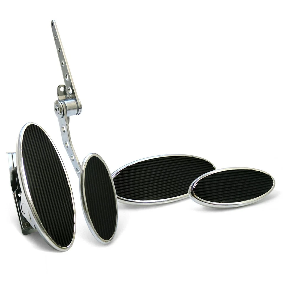 Oval Billet Floor Mount Gas Pedal with Rubber Insert american shifter rat - Image 2 of 4