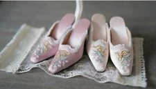 1/3 SDGR BJD Shoes Doll High Heeled Sandals Embroidery Multi-colors 7.2*2.6cm AS