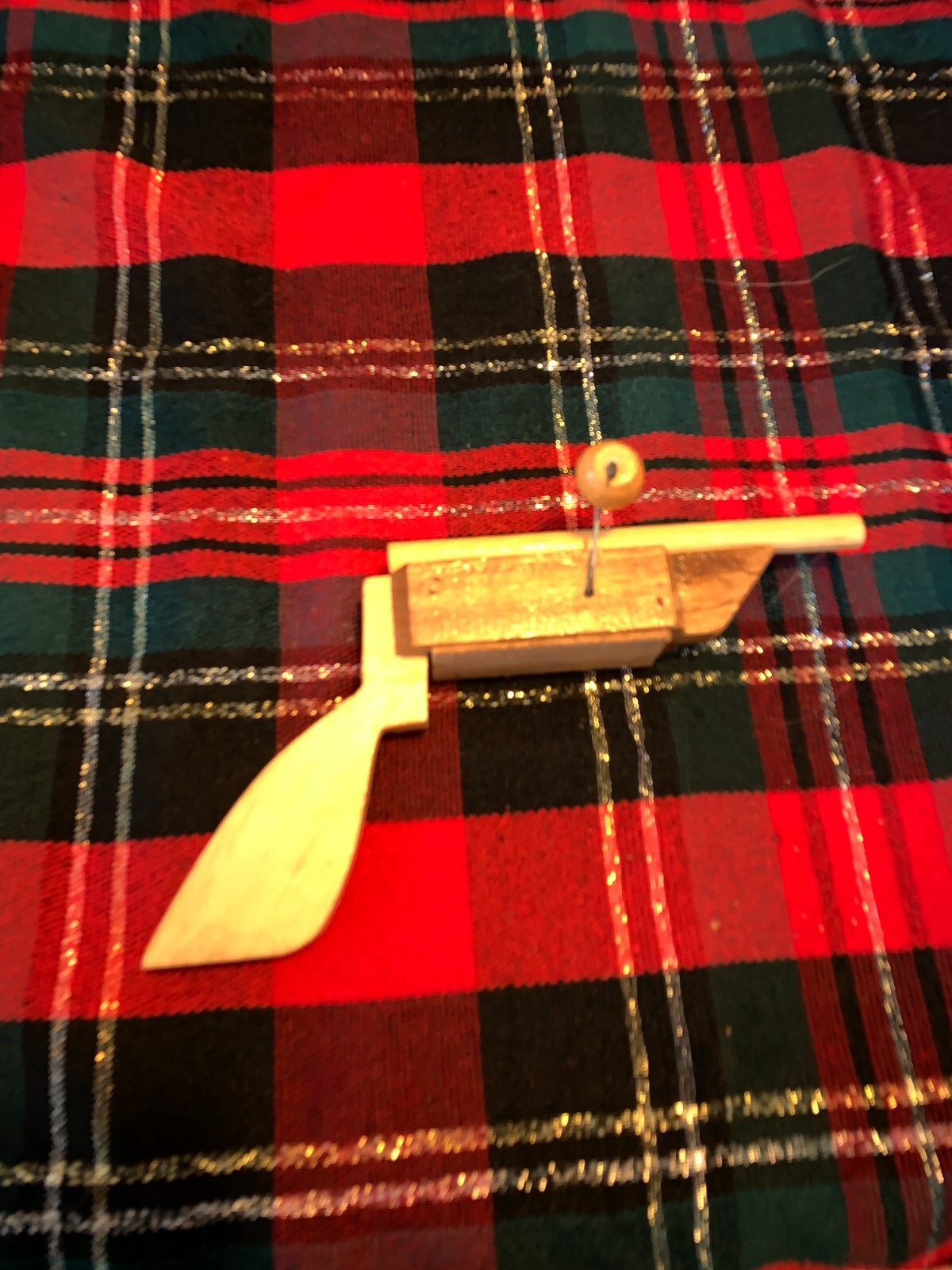 Handmade Noisemaker Clicker Pistol Wooden VERY LOUD Hand Cranked Folk