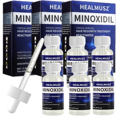 HEALMUSZ 2/4/6 Monats-Vorrat MINOXIDIL 5% Lösung Haarwachstum FÜR MÄNNER 100/200/300ml