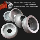 3" 75mm Abrasive Grinding Wheel Brazed Diamond Vacuum Disc Concave Convex
