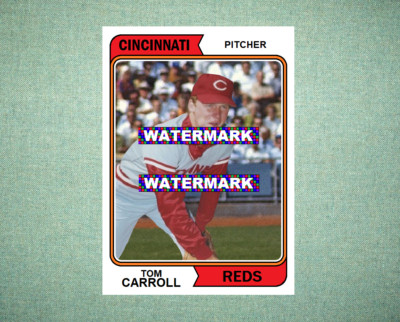 Tom Carroll Reds Tom Carroll Cincinnati Reds 1974 Style Custom Baseball Art Card | eBay