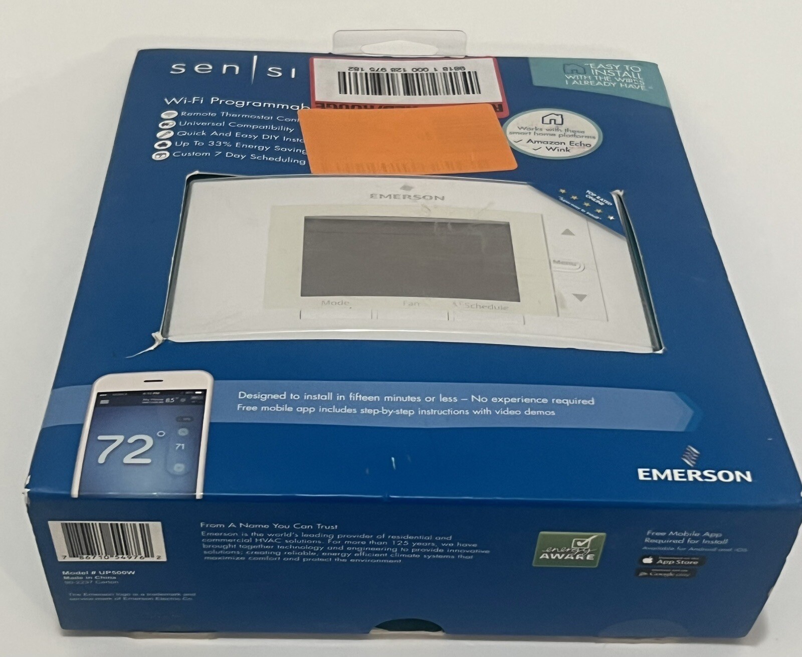 Emerson Sensi Wi-Fi Programmable Thermometer Universal Remote Thermostat